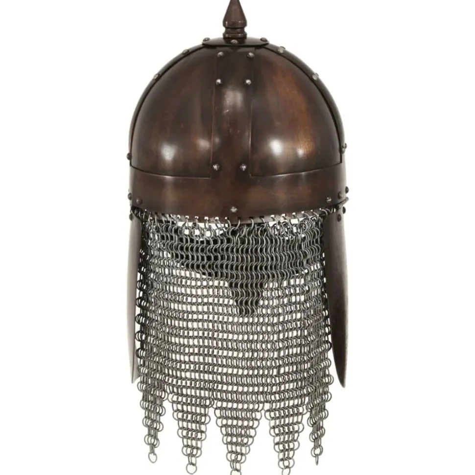 vidaXL Vikinghelm replica LARP staal koperkleurig