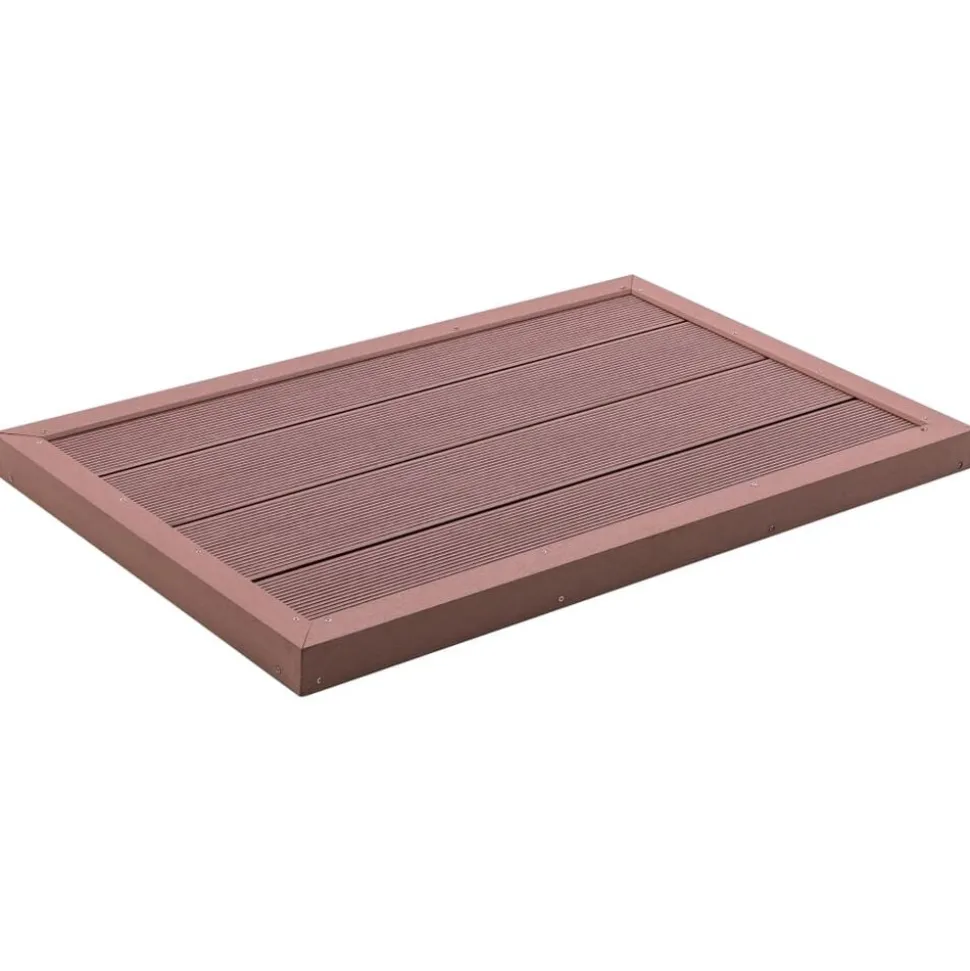 vidaXL Vloerelement voor solardouche 101x63x5,5 cm HKC bruin