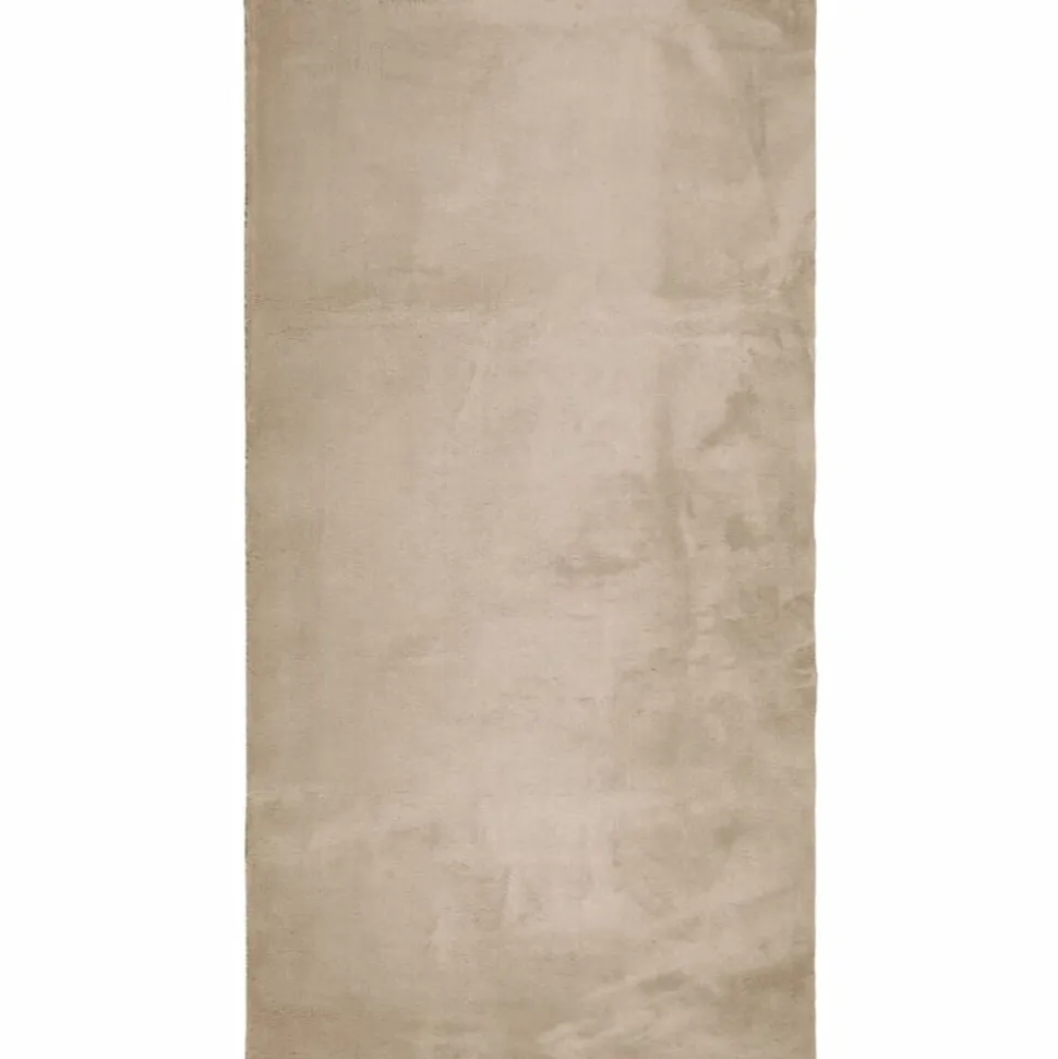vidaXL Vloerkleed HUARTE laagpolig zacht wasbaar 60x110 cm zandkleurig