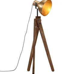 vidaXL Vloerlamp 25 W E27 45x45x120 cm antiek messingkleurig