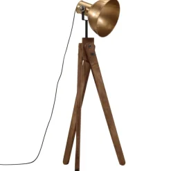 vidaXL Vloerlamp 25 W E27 45x45x120 cm antiek messingkleurig