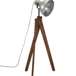 vidaXL Vloerlamp 25 W E27 45x45x120 cm vintage zilverkleurig