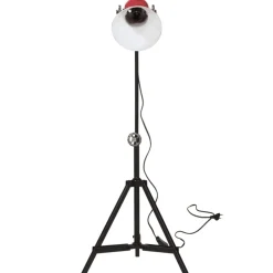 vidaXL Vloerlamp 25 W E27 35x35x65/95 cm verweerd rood