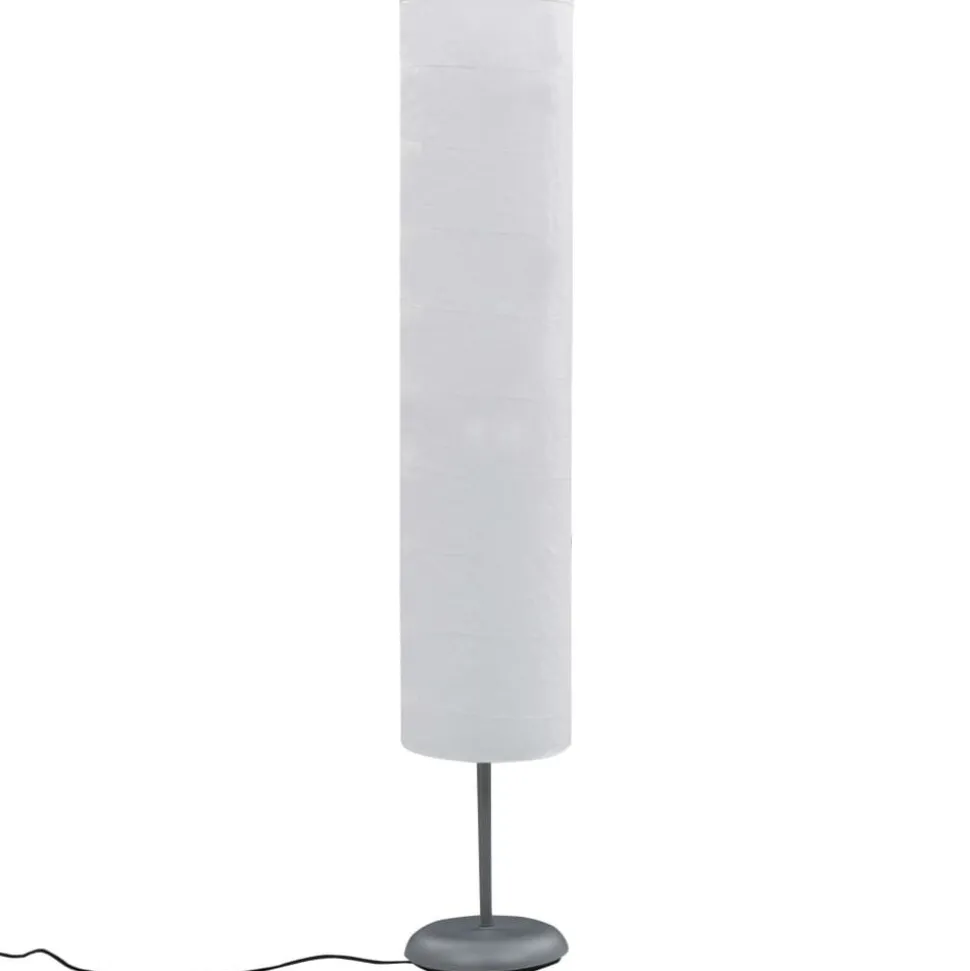 vidaXL Vloerlamp met standaard E27 121 cm wit