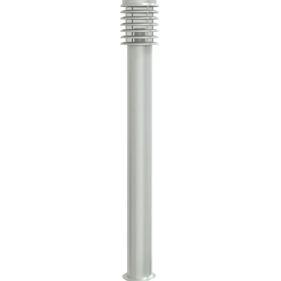 vidaXL Vloerlamp voor buiten 110 cm roestvrijstaal zilverkleurig