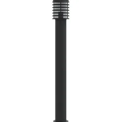 vidaXL Vloerlamp voor buiten 110 cm roestvrijstaal zwart