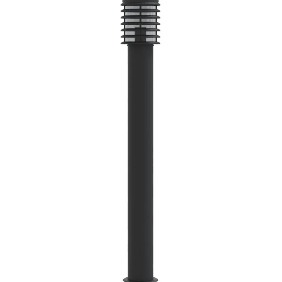 vidaXL Vloerlamp voor buiten 110 cm roestvrijstaal zwart