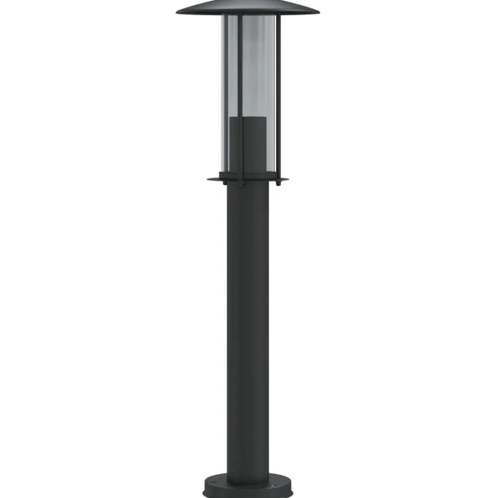 vidaXL Vloerlamp voor buiten 60 cm roestvrij staal zwart