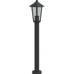 vidaXL Vloerlamp voor buiten 80 cm roestvrijstaal zwart