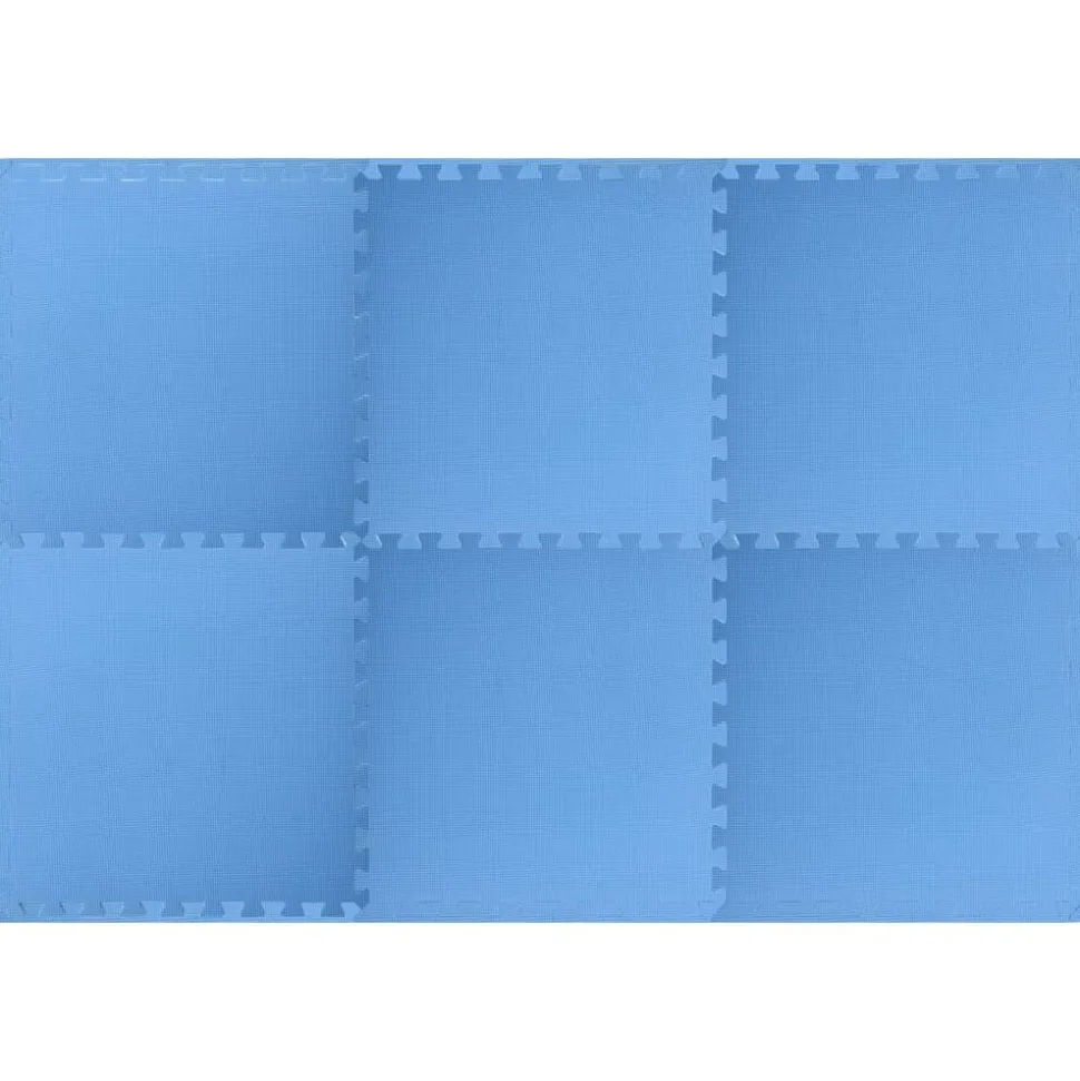 vidaXL Vloermatten 6 st 2,16 ㎡ EVA-schuim blauw