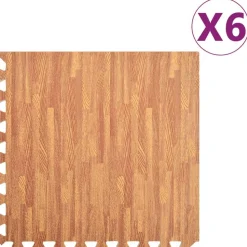 vidaXL Vloermatten 6 st 2,16 ㎡ EVA-schuim houtnerfprint