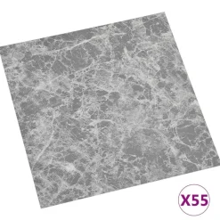 vidaXL Vloerplanken 55 pcs Beton Grijs 5,11 m² PVC