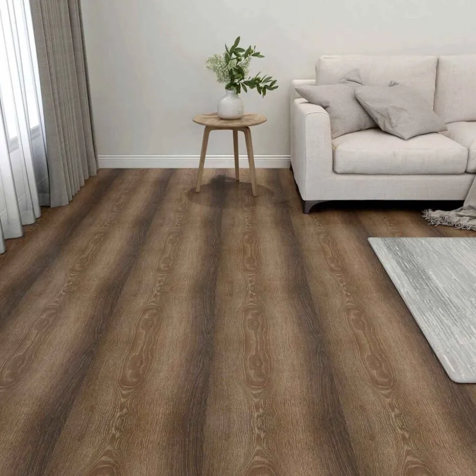 vidaXL Vloerplanken 55 pcs Bruin 5,11 m² PVC