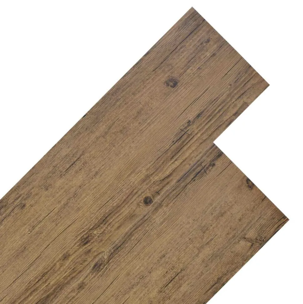 vidaXL Vloerplanken 18 pcs Walnoot Bruin 5,26 m² PVC