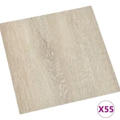 vidaXL Vloerplanken 55 pcs Beige 5,11 m² PVC