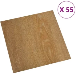 vidaXL Vloerplanken 55 pcs Bruin 5,11 m² PVC