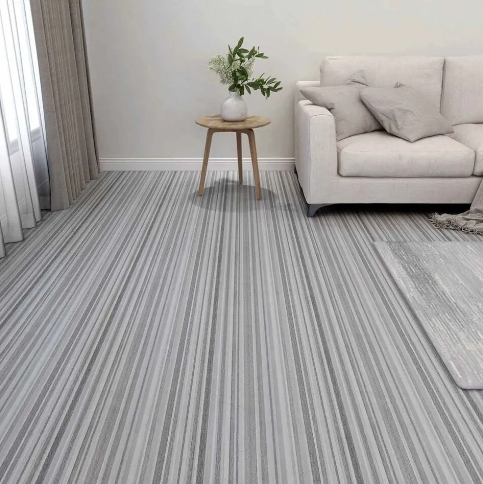 vidaXL Vloerplanken 55 pcs Lichtgrijs 5,11 m² PVC