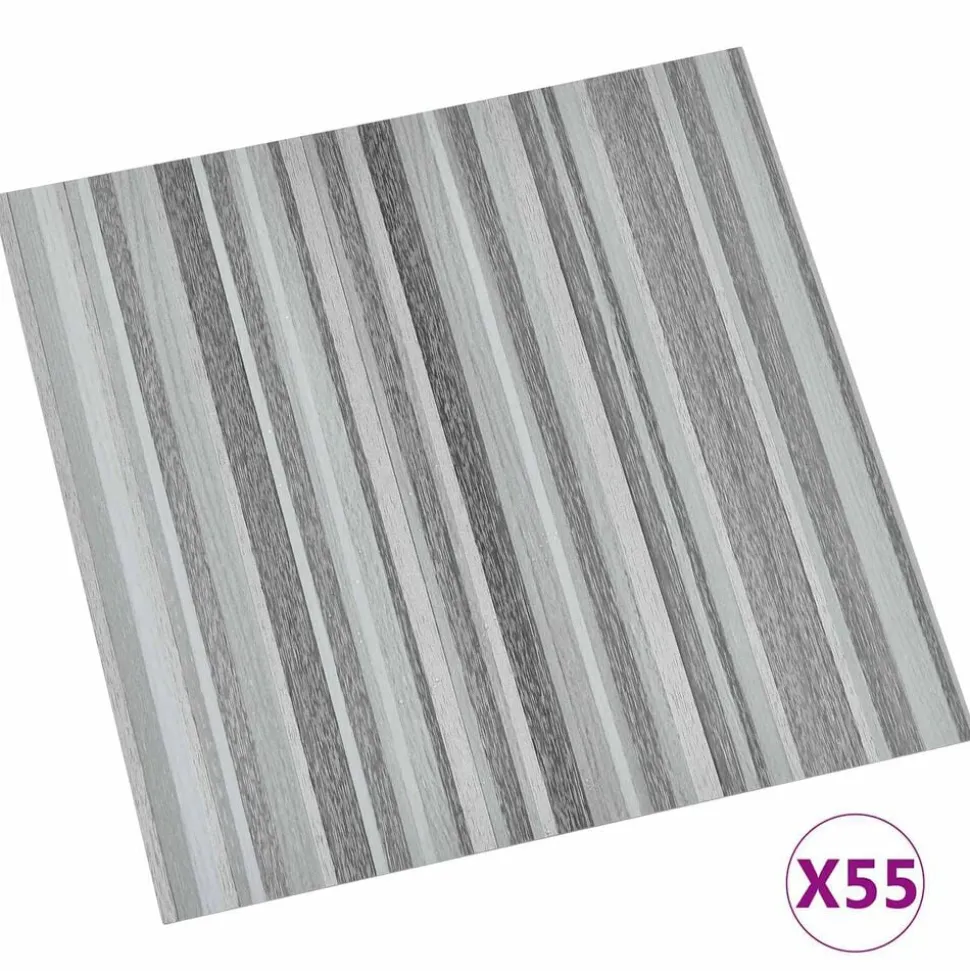 vidaXL Vloerplanken 55 pcs Lichtgrijs 5,11 m² PVC