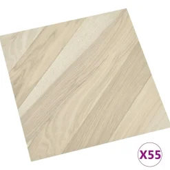 vidaXL Vloerplanken 55 pcs Beige 5,11 m² PVC