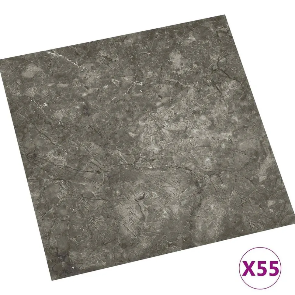 vidaXL Vloerplanken 55 pcs Grijs 5,11 m² PVC