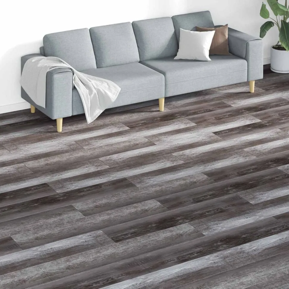 vidaXL Vloerplanken 18 pcs Bruin 5,26 m² PVC