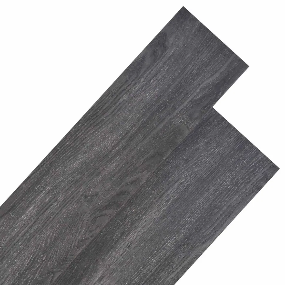 vidaXL Vloerplanken 18 pcs Zwart en Wit 5,26 m² PVC