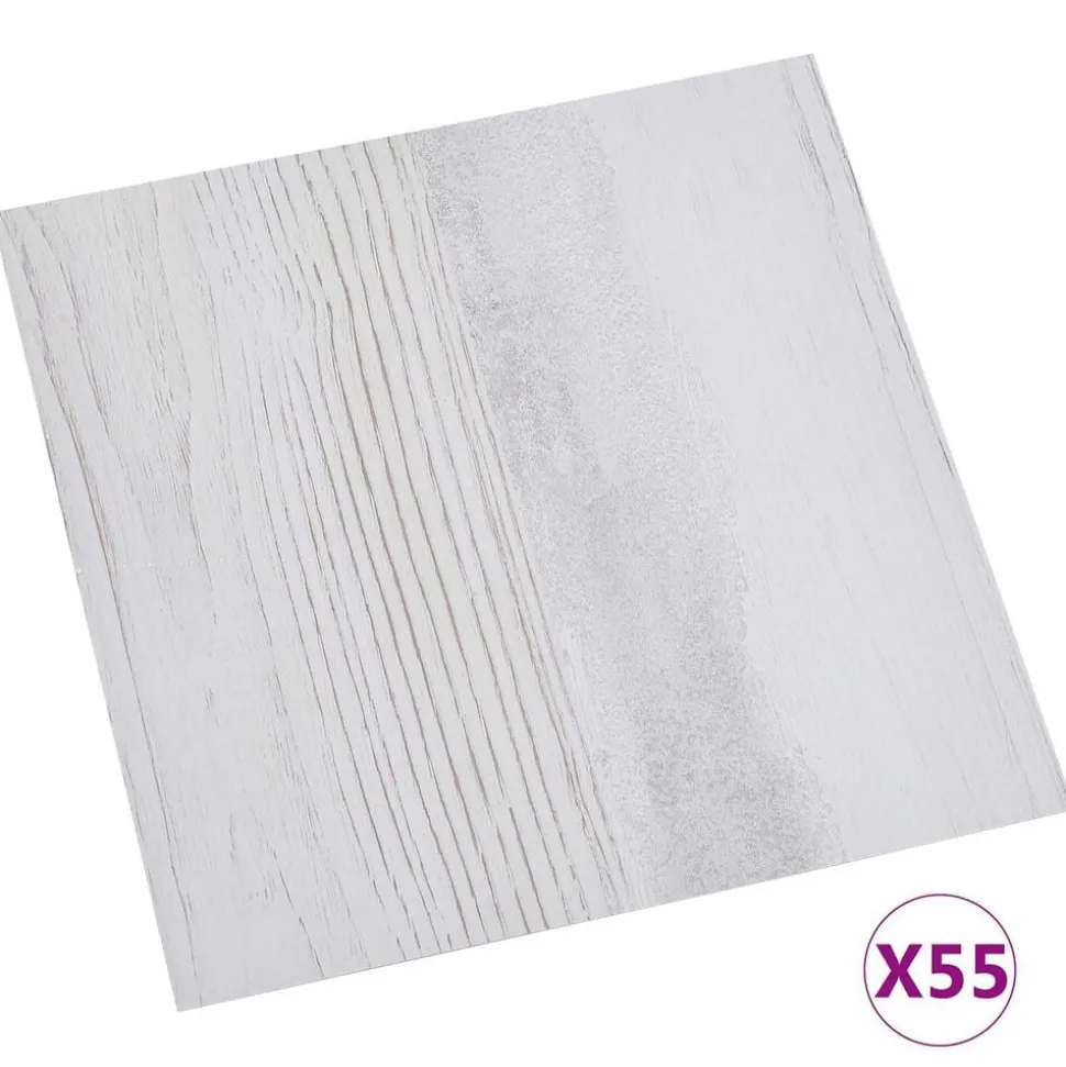 vidaXL Vloerplanken 55 pcs Lichtgrijs 5,11 m² PVC