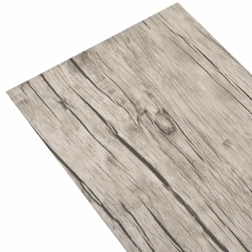 vidaXL Vloerplanken 18 pcs Grijs 5,26 m² PVC