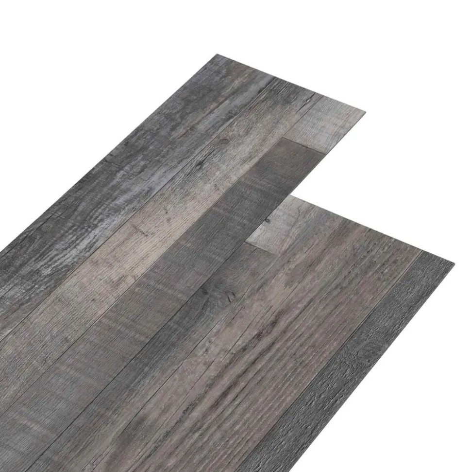 vidaXL Vloerplanken 18 pcs Grijs 5,26 m² PVC