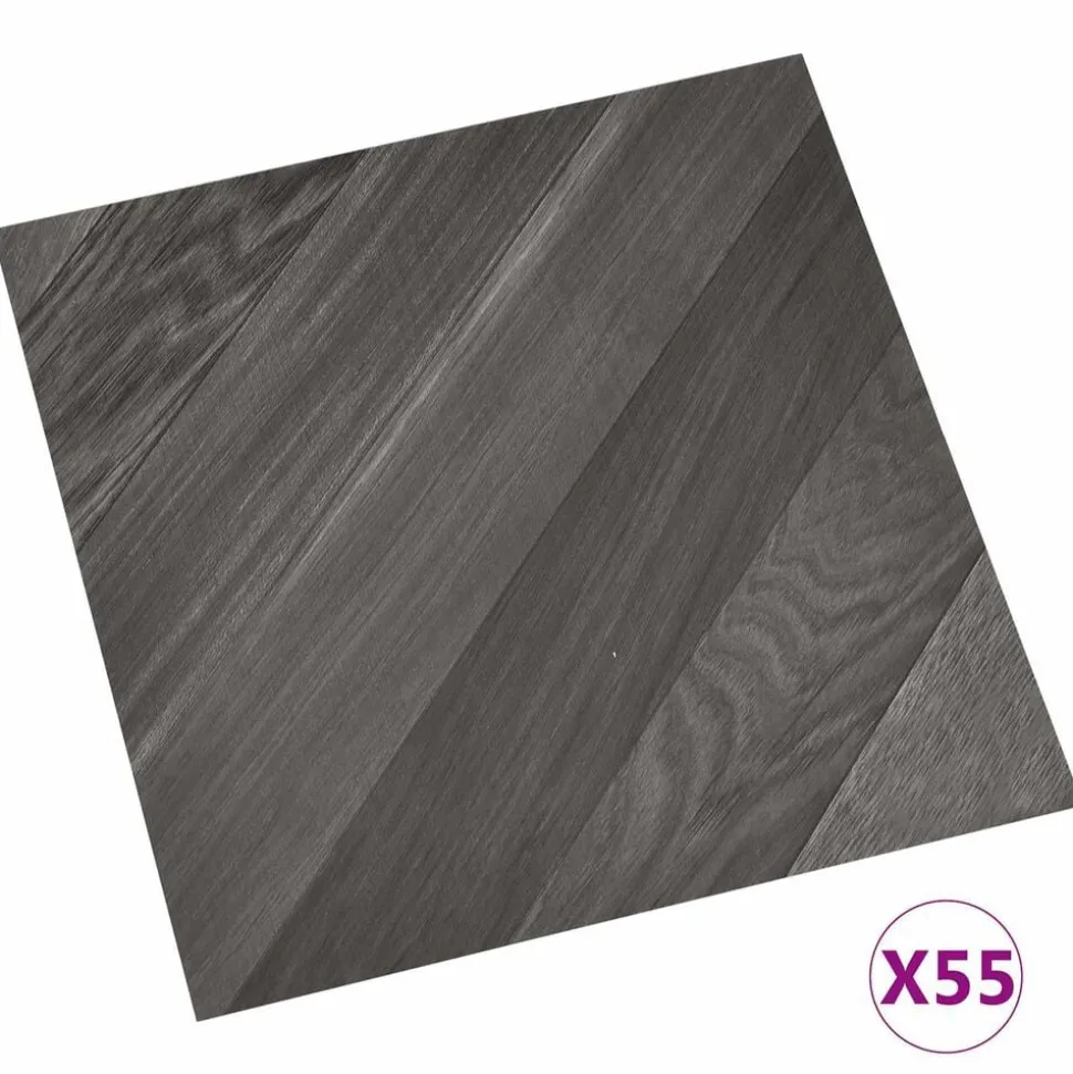 vidaXL Vloerplanken 55 pcs Grijs 5,11 m² PVC