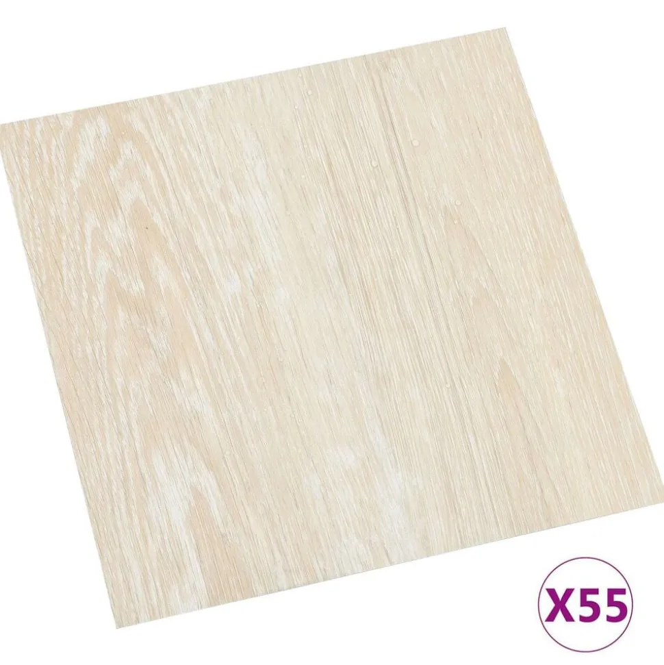 vidaXL Vloerplanken 55 pcs Beige 5,11 m² PVC