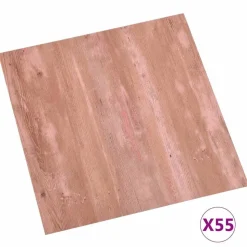 vidaXL Vloerplanken 55 pcs Rood 5,11 m² PVC