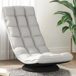 vidaXL Vloerstoel draaibaar 70x51x79 cm stof wolkengrijs