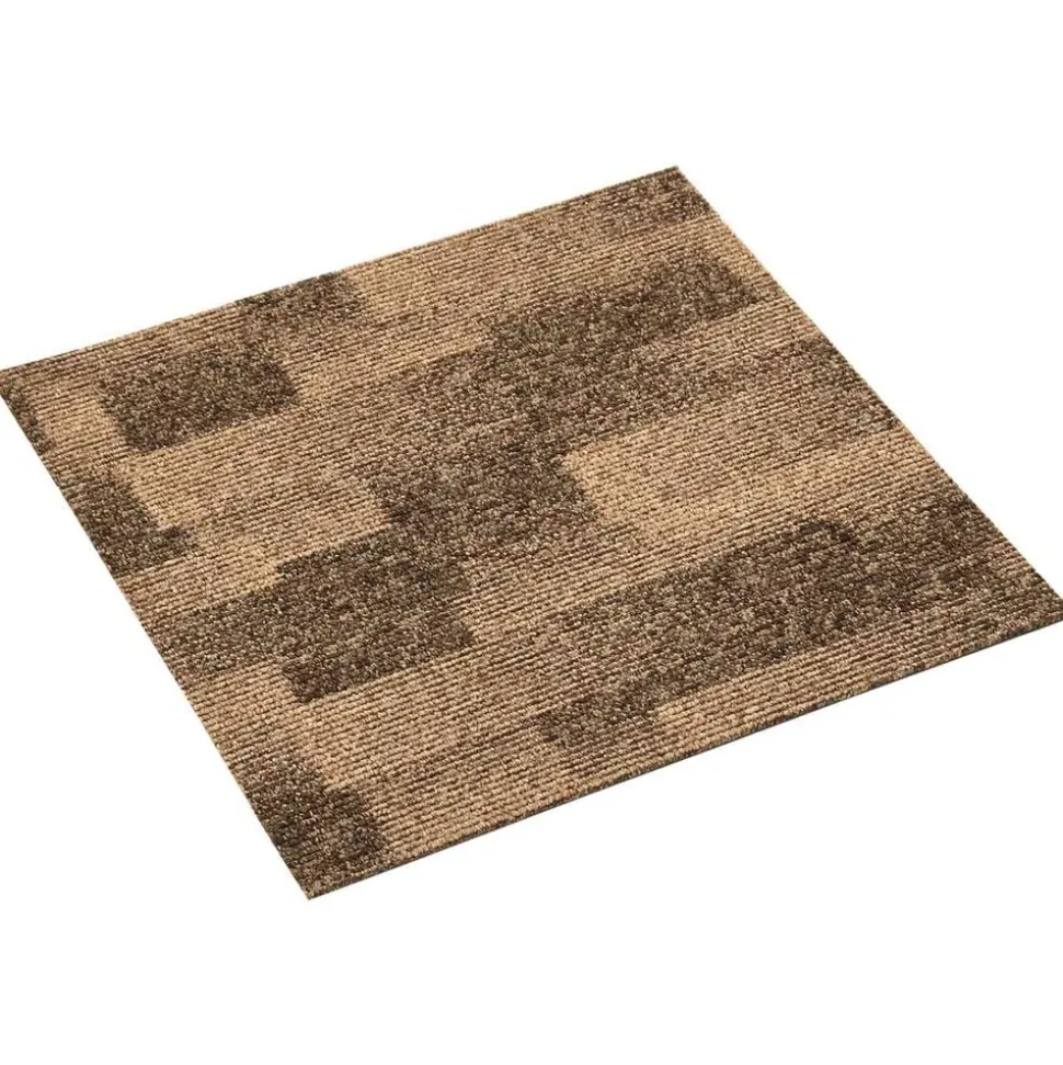 vidaXL Vloertapijt 20 pcs Bruin 50 x 50 cm PP