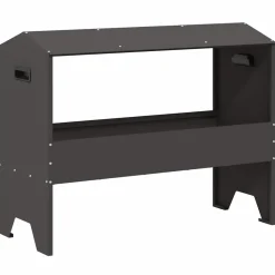 vidaXL Voederbak voor vee Zwart 79 x 35 x 62 cm Koudgewalst Staal