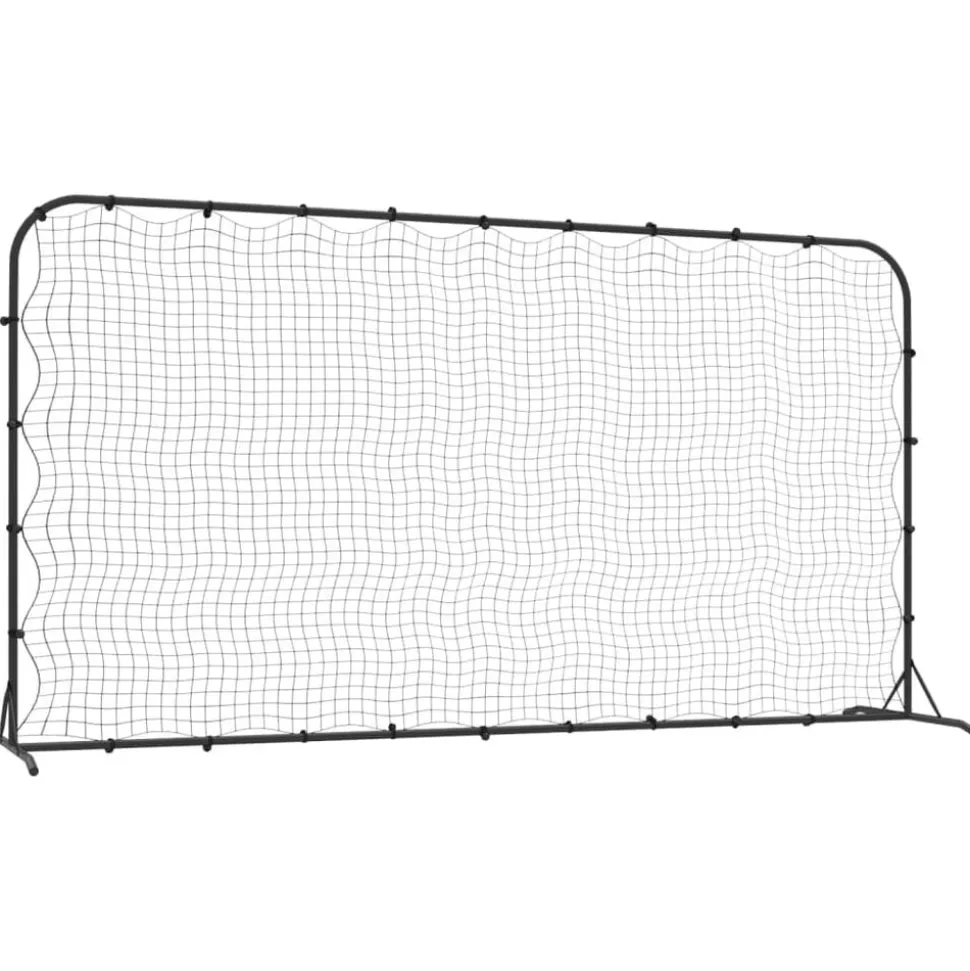 vidaXL Voetbal rebounder 366x90x183 cm HDPE zwart
