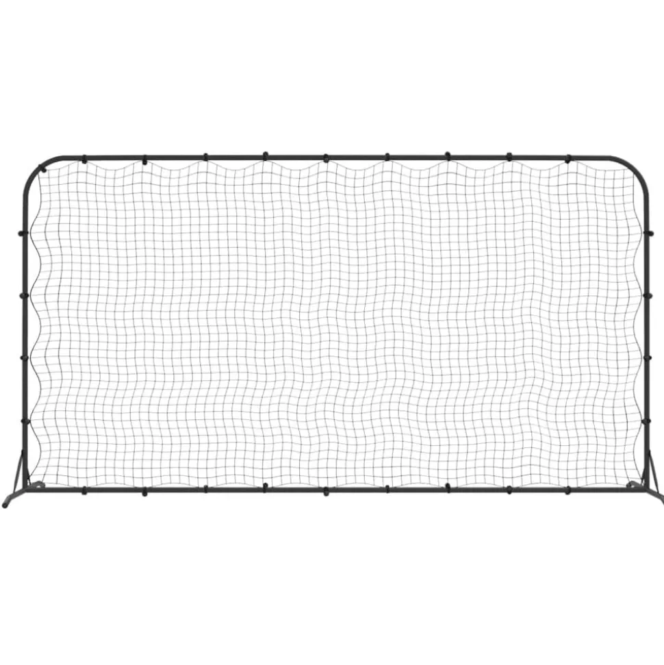 vidaXL Voetbal rebounder 366x90x183 cm HDPE zwart