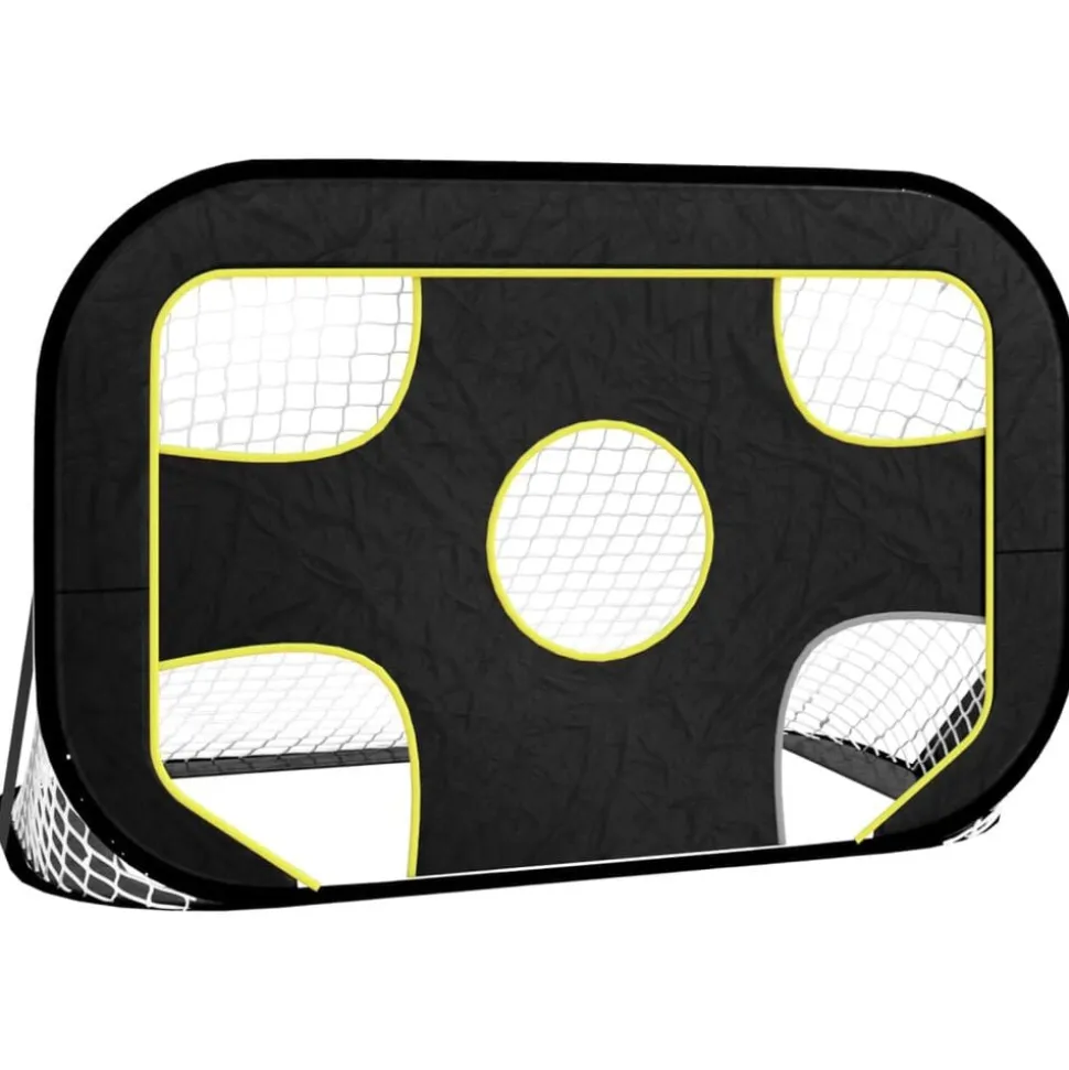 vidaXL Voetbaldoel met doelwit 120x80x80 cm polyester