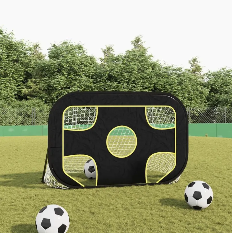 vidaXL Voetbaldoel met doelwit 120x80x80 cm polyester