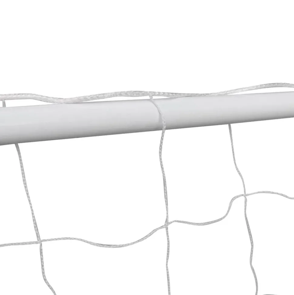 vidaXL Voetbaldoel met net 182x61x122 cm staal wit