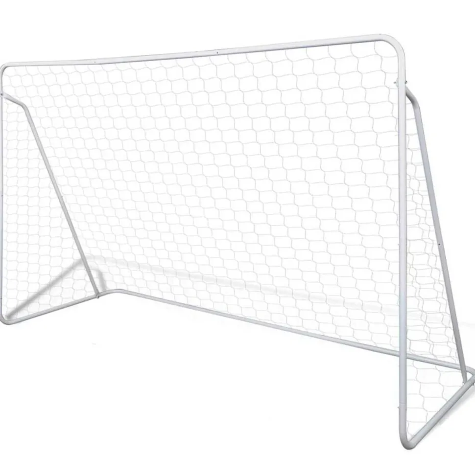 vidaXL Voetbaldoelset hoogwaardig 240x90x150 cm staal