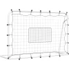 vidaXL Voetbalrebounder 184x61x123 cm staal en PE wit en zwart