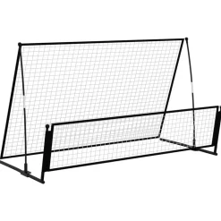vidaXL Voetbalrebounder/voetbaldoel 2-in-1 202x104x120 cm staal