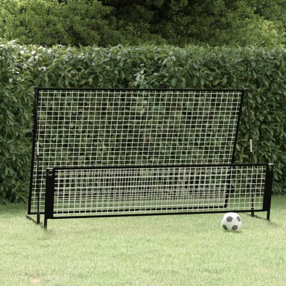 vidaXL Voetbalrebounder/voetbaldoel 2-in-1 202x104x120 cm staal