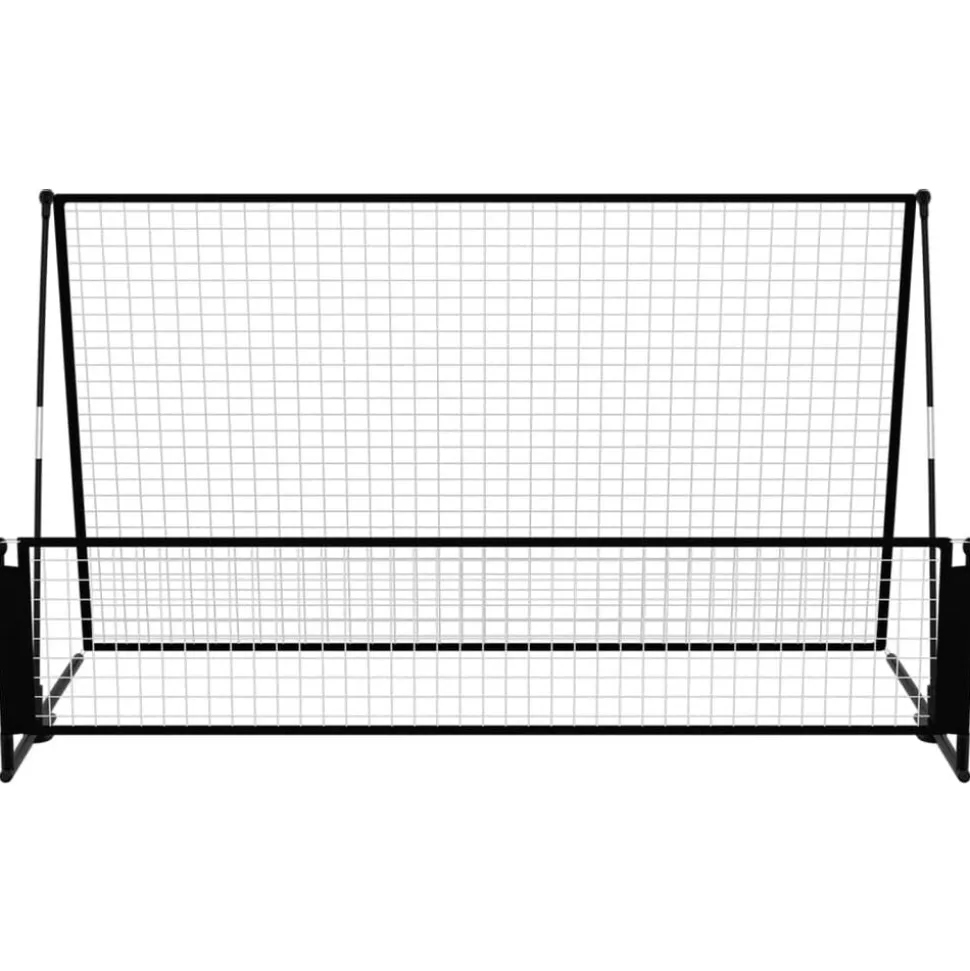 vidaXL Voetbalrebounder/voetbaldoel 2-in-1 202x104x120 cm staal