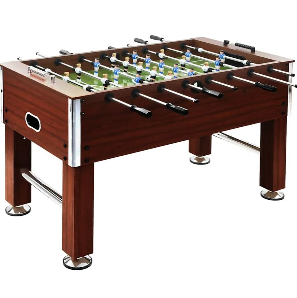 vidaXL Voetbaltafel 60 kg 140x74,5x87,5 cm staal bruin