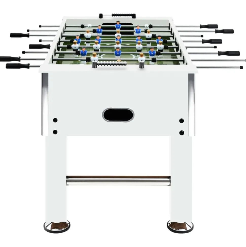 vidaXL Voetbaltafel 60 kg 140x74,5x87,5 cm staal wit