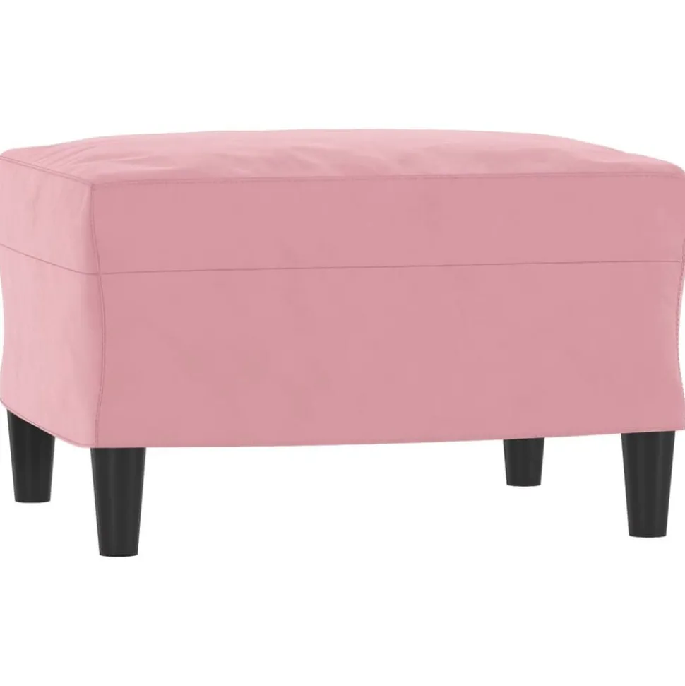 vidaXL Voetenbank 60x50x41 cm fluweel roze