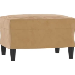 vidaXL Voetenbank 60x50x41 cm fluweel bruin