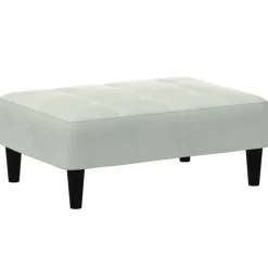 vidaXL Voetenbank 77x55x31 cm fluweel lichtgrijs